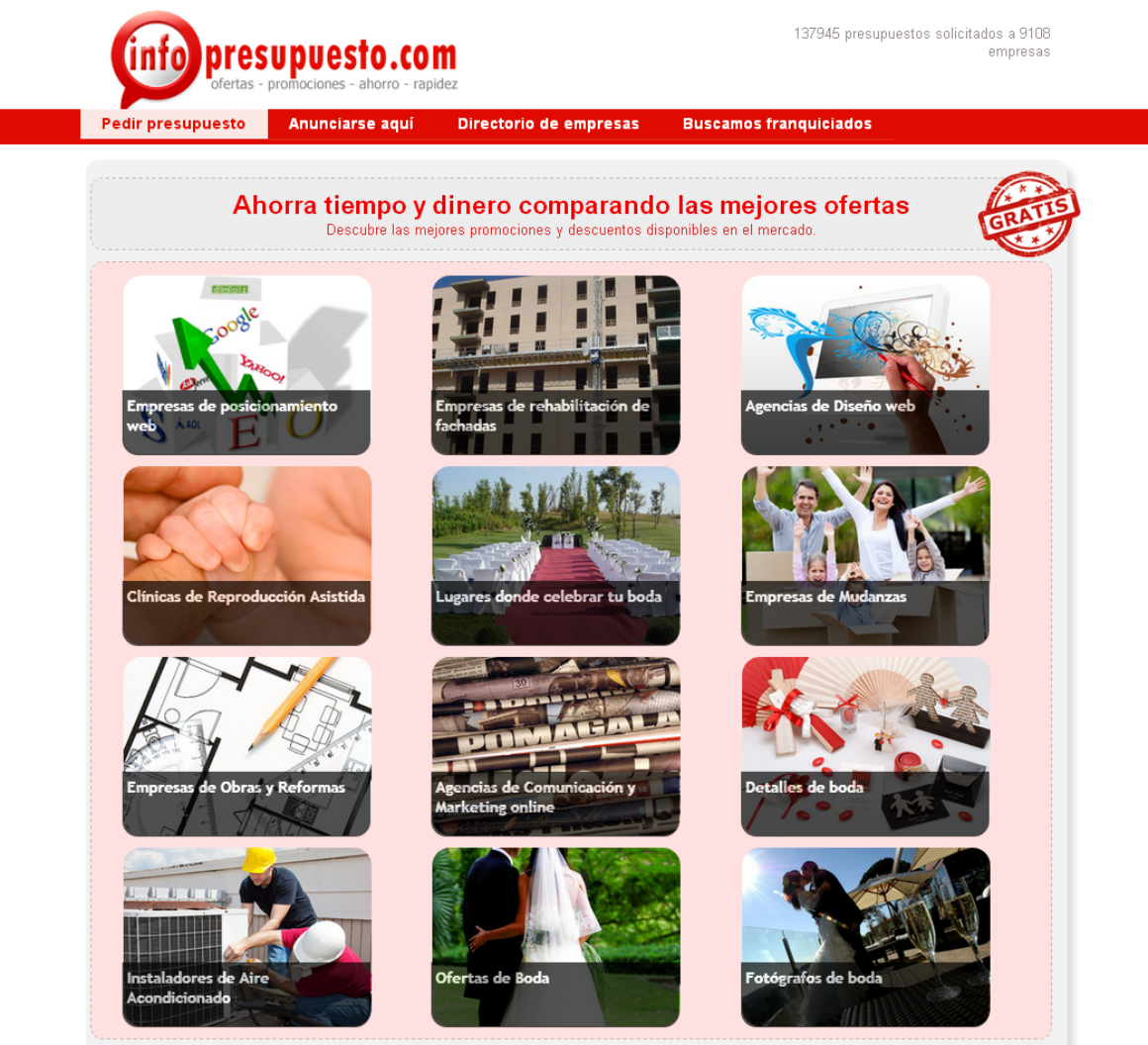 infopresupuesto1 infopresupuesto.com – otro comparador de ofertas para emprendedores